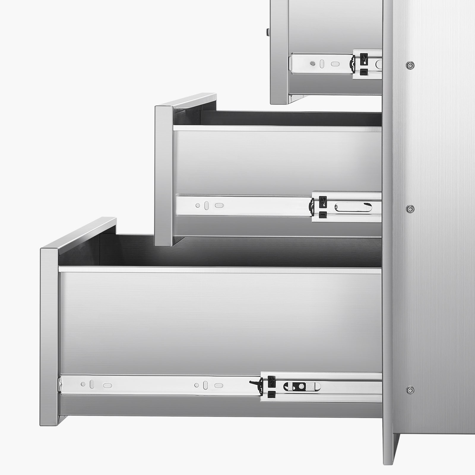 Triple-access Stainless Steel Bbq Kitchen Drawers For Outdoor Grill_voghion.com